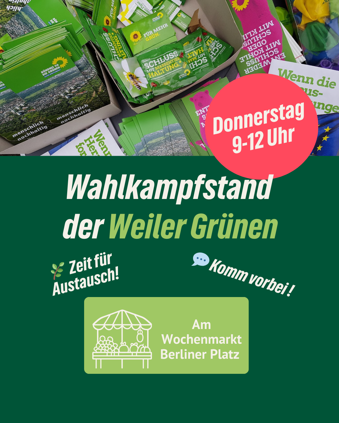 Wahlkampfstand der Grünen Weil am Rhein